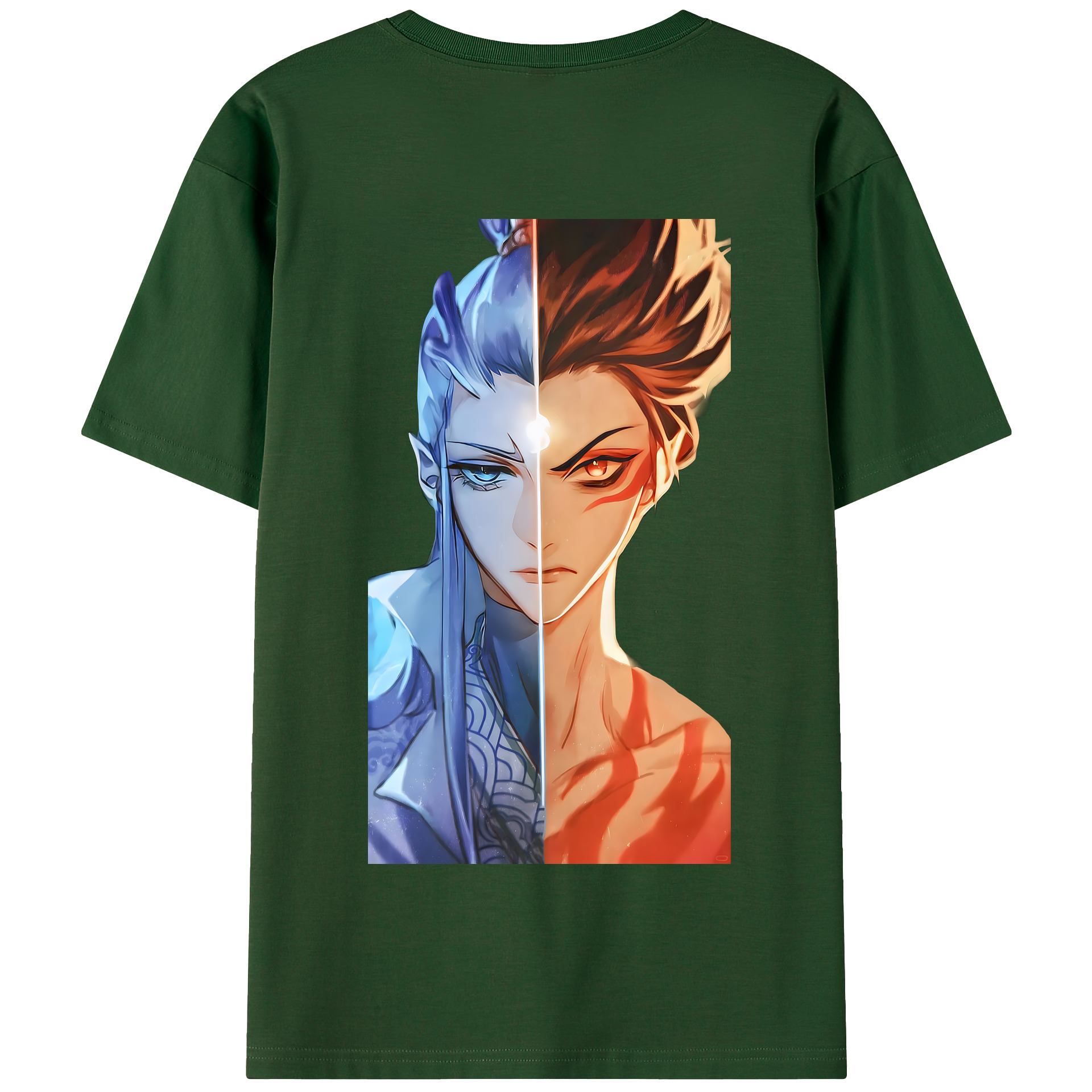 （画像用） Ne Zha 2 ナタ 魔童の大暴れ 綿100％半袖Tシャツ（背面プリント）